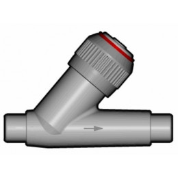 Обратный клапан ПВХ угловой с втулочными окончаниями EPDM 50 мм FIP
