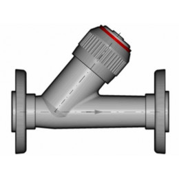 Обратный клапан ПВХ угловой с фланцевыми окончаниями EPDM 20 мм FIP